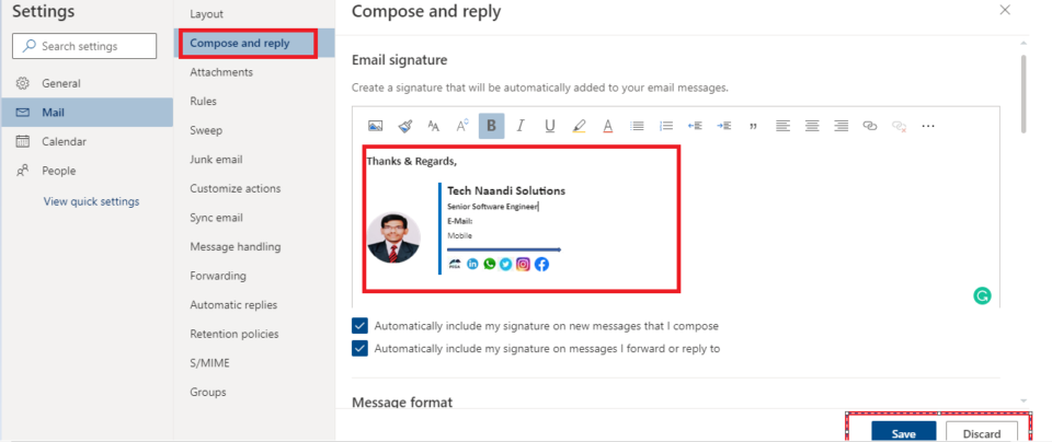 how to add an image email signature in outlook mobile