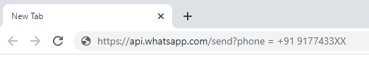 whatsapp message without Saving a number