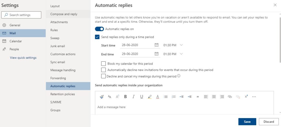 How To Send Automatic Replies In Outlook Tech Naandi Solutions